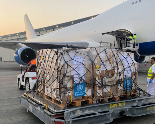  Under the directives of Mohammed bin Rashid, Dubai Humanitarian dispatches 68.4 metric tonnes of aid to Gaza